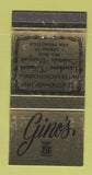 Matchbook Cover - Gino's Restaurant San Francisco CA WEAR 30 Strike