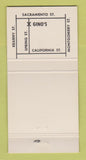 Matchbook Cover - Gino's Restaurant San Francisco CA WEAR 30 Strike