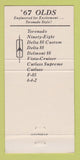 Matchbook Cover - 1967 Oldsmobile Toronado Gartman Columbus LA 30 Strike