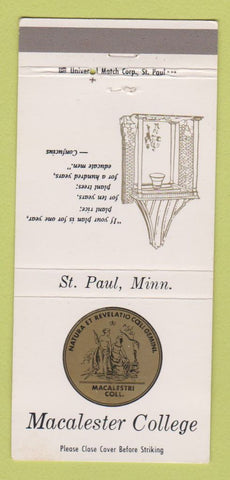 Matchbook Cover - Macalester College St Paul MN 30 Strike