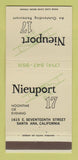 Matchbook Cover - Nieuport 17 Restaurant Santa Ana CA 30 Strike