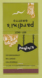 Matchbook Cover - Pardini's Grotto Restaurant Millbrae CA 30 Strike