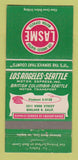 Matchbook Cover - Lasme Motor Express Trucking Seattle WA BC 30 Strike