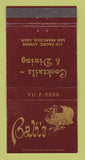 Matchbook Cover - Bali's Restaurant San Francisco CA WEAR 30 Strike