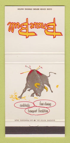 Matchbook Cover - Brave Bull Restaurant San Jose Los Altos CA 30 Strike