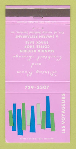 Matchbook Cover - Les Voyageurs Restaurant Minneapolis MN Airport 30 Strike