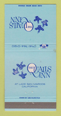 Matchbook Cover - Quails Inn Lake San Marcos CA 30 Strike