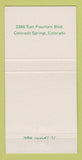 Matchbook Cover - Three Thieves Colorado Spprings 30 Strike