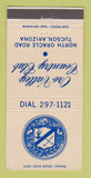 Matchbook Cover - Oro Valley Country Club Tucson AZ 30 Strike