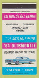 Matchbook Cover - 1964 Oldsmobile Frederic WI 30 Strike