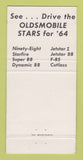 Matchbook Cover - 1964 Oldsmobile Frederic WI 30 Strike