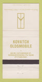Matchbook Cover - Kovatch Oldsmobile Nesquehoning PA 1984 30 Strike