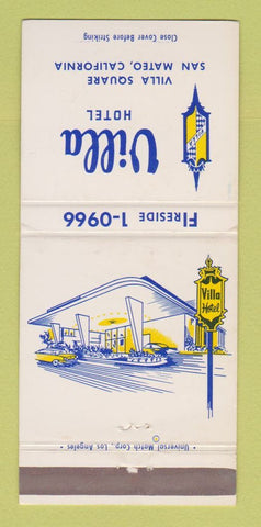 Matchbook Cover - Villa Hotel San Mateo CA 30 Strike