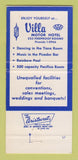 Matchbook Cover - Villa Hotel San Mateo CA 30 Strike