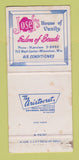 Matchbook Cover - Josef's House of Vanity Beauty Salon Milwaukee WI 30 Strike