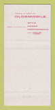 Matchbook Cover - 1957 Oldsmobile Drees Burlington IA 30 Strike