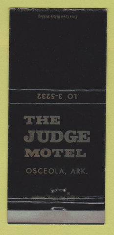 Matchbook Cover - Judge Motel Osceola AR 30 Strike