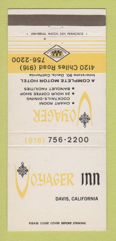 Matchbook Cover - Voyager Inn Davis CA 30 Strike