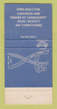 Matchbook Cover - J&L Viennese Coach Restaurant Syosset LI NY WEAR 30 Strike