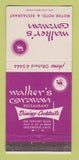 Matchbook Cover - Walker's Caravan Motor Hotel Inglewood CA WEAR 30 Strike