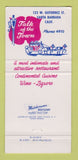 Matchbook Cover - Talk of the Town Santa Barbara CA 30 Strike