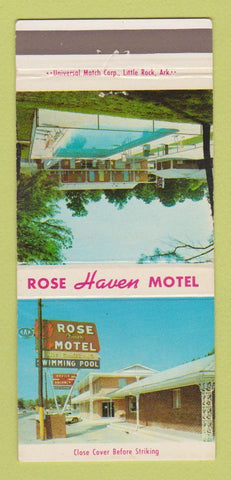 Matchbook Cover - Rose Haven Motel El Dorado AR 30 Strike