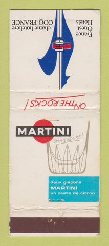 Matchbook Cover - Martini Liquor France Ouest Hotel Coq WEAR 30 Strike