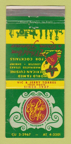 Matchbook Cover - El Poche Cafe Mexican San Gabriel CA WEAR 30 Strike