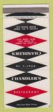 Matchbook Cover - Chandler's Restaurant Miami Beach FL New York City 30 Strike
