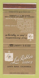 Matchbook Cover - Los Robles Lodge Santa Rosa CA 30 Strike