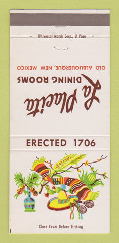 Matchbook Cover - La Placita Mexican Restaurant Albuquerque NM 30 Strike