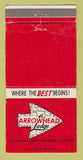 Matchbook Cover - Arrowhead Lodge Canadian OK WEAR 30 Strike