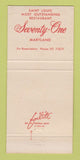 Matchbook Cover - Seventy One St Louis MO Restaurant WEAR 30 Strike