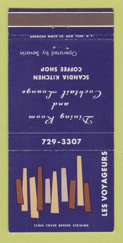 Matchbook Cover - Les Voyageurs Restaurant Minneapolis MN Airport 30 Strike