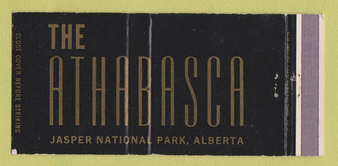 Matchbook Cover - Athabasca Jasper National Park AB 30 Strike