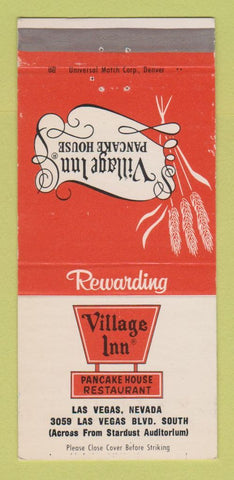 Matchbook Cover - Village Inn Pancake House Las Vegas NV 30 Strike