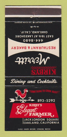 Matchbook Cover - Kirby's Elegant Farmer Oakland CA 30 Strike