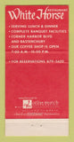 Matchbook Cover - Sunny Hills White Horse Restaurant Fullerton CA WEAR 30 Strike