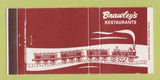 Matchbook Cover - Brawley's Restaurants Manteca Oakdale Modesto CA 30 Strike