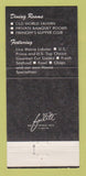 Matchbook Cover - French Tavern Restaurant Huntington WV 30 Strike