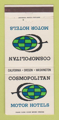 Matchbook Cover - Cosmpolitan Motor Hotels Portland OR Sacramento 30 Strike