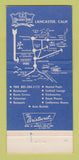 Matchbook Cover - Desert Inn Motor Hotel Lancaster CA 30 Strike