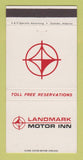 Matchbook Cover - Landmark Motor Inn Huntsville AL Montgomery 30 Strike