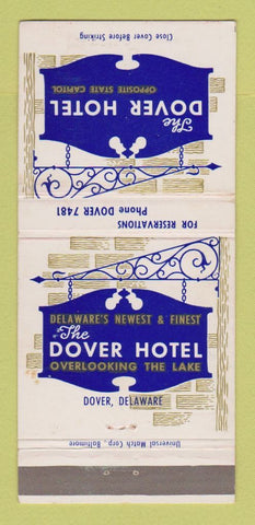 Matchbook Cover - Dover Hotel Dover DE 30 Strike