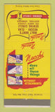 Matchbook Cover - Necchi Sewing Machine Walt Hunt's Hastings NE 30 Strike