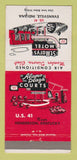 Matchbook Cover St Marys Motel Evansville IN Alamo Courts Henderson KY 30 Strike