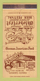 Matchbook Cover - Scheidel's Bavaria German Food Sacramento CA WEAR 30 Strike