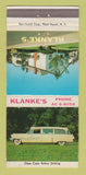 Matchbook Cover - Klanke's Ambulance Lakewood OH WEAR 30 Strike
