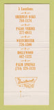 Matchbook Cover - Hungry Tiger Restaurants Sherman Oaks Hollywood CA 30 Strike