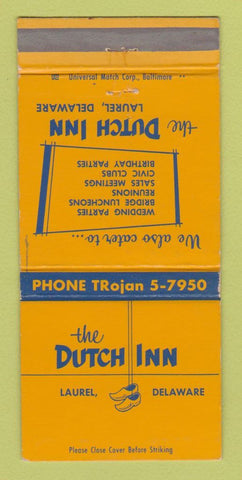 Matchbook Cover - Dutch Inn Laurel DE 30 Strike